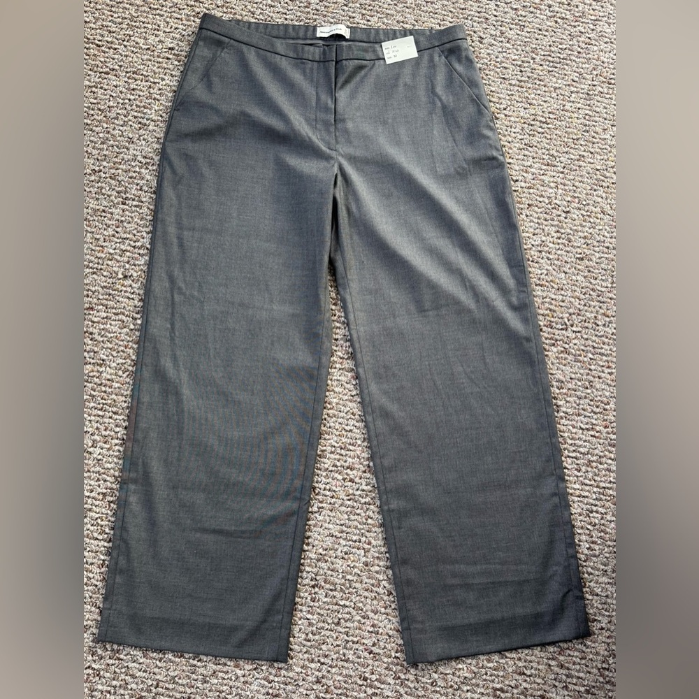 Women's Gray Wide-Leg Dress Pants